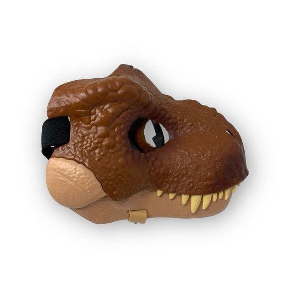 Jurassic World Park T Rex Brown Mask Dinosaur Mattel Raptor Movable Jaw - Picture 4 of 8